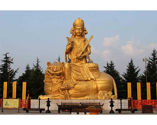 銅雕文殊菩薩像
