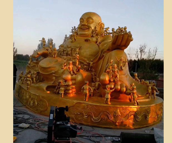 鎏金彌勒銅佛像